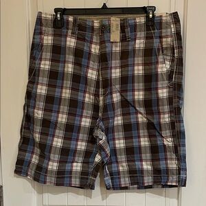 American Eagle Outfitters Men's Plaid Shorts - GrayBlue, & White NWT size 38